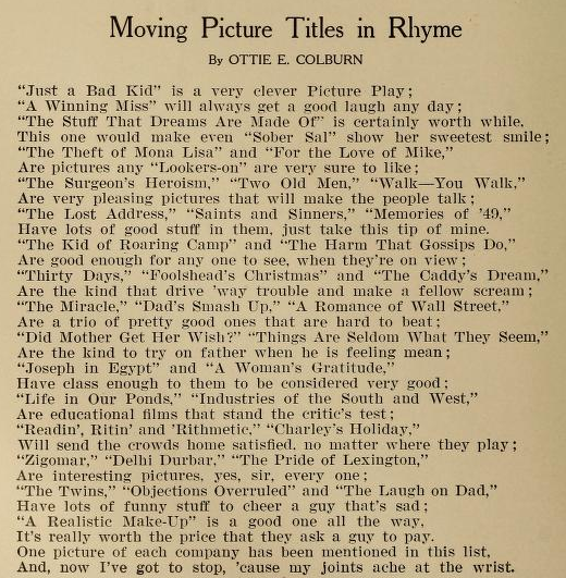Moving Picture Titles in Rhyme - Poem - April 1912.png
